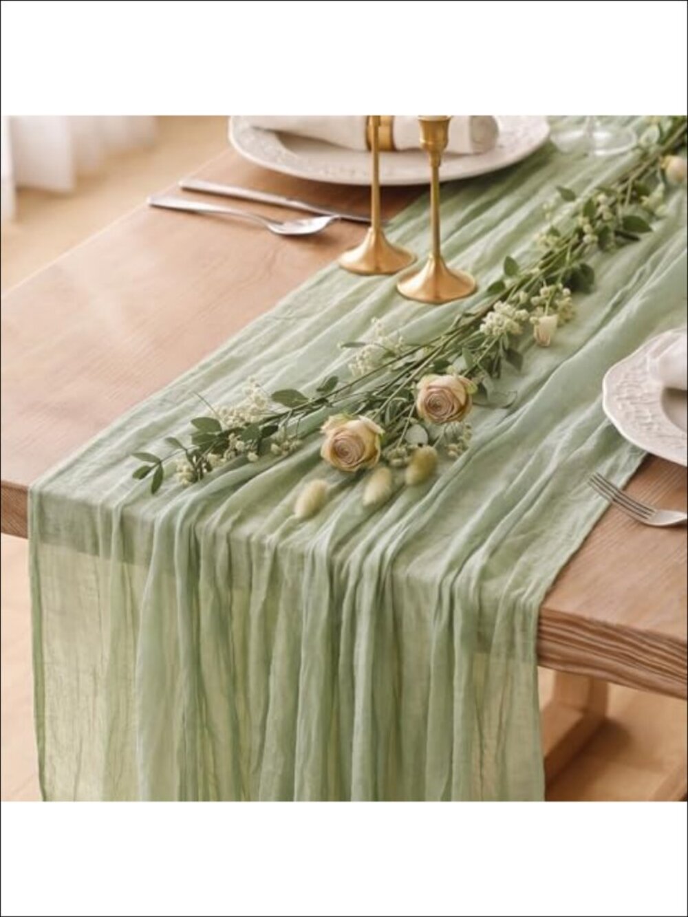 6 Pack Cheesecloth Table Runner 120 Inch Gauze Boho Wedding Decor